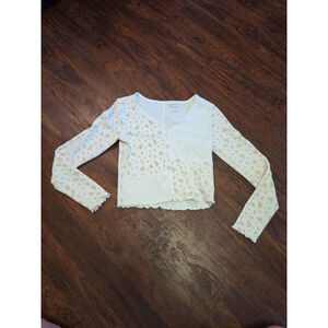 Super cute long sleeve American Eagle crop shirt top size Small